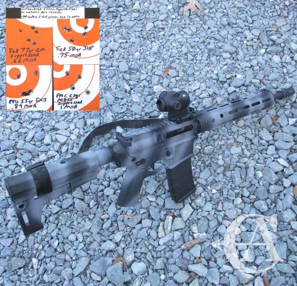 Ca Hyperlite 5.56 Pistol On Cutomer Receiver